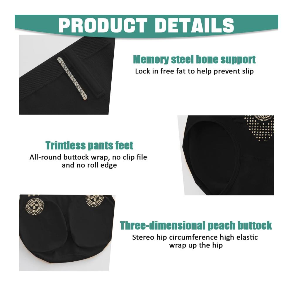 Miederslips CEIEVER IONSTech - Damen Butt Lifter Unterhose mit Hoher Taille Bauchweg Elastisch und einzigartiger Fasertechnologie für Figurformung und Hüftbetonung - Shapewear für Damen