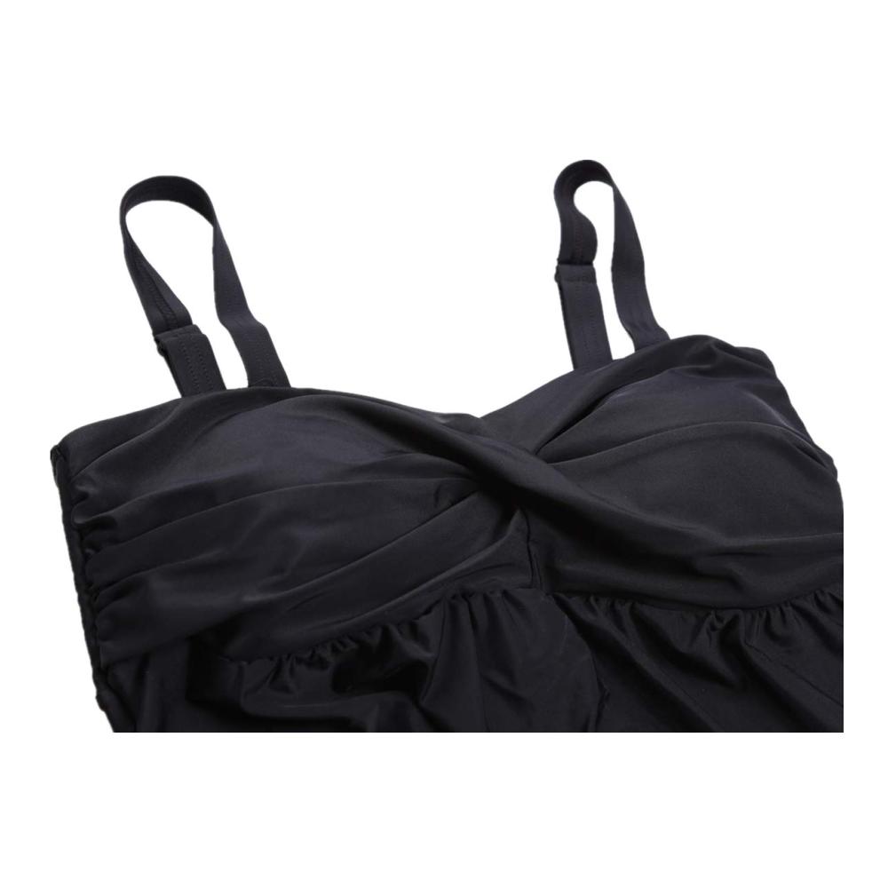 Damen Tankini Sets Ocean Plus Figurumspielend Bauchweg Bügellos - Verstellbare Träger - Zweiteilige Bademode in Unifarben mit Slip