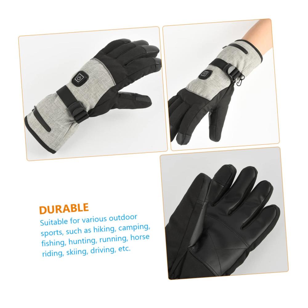 Wintersport-Handschuhset Beheizbare Skihandschuhe für Radfahren Reiten und mehr - Elektrische Thermohandschuhe mit Handwärmer-Funktion (2er-Set