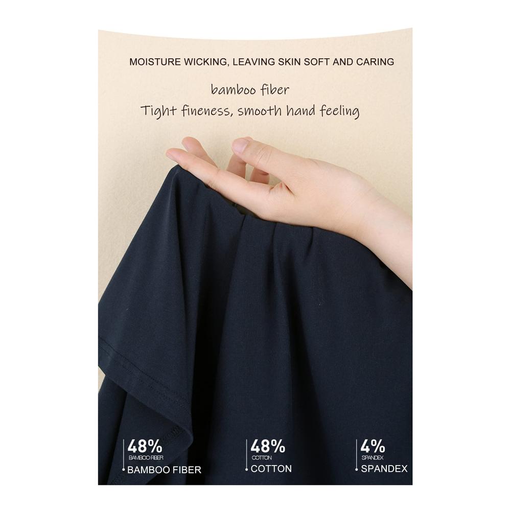 Herren Schlafanzug Set aus atmungsaktiver Bambusviskose - Langarm Pyjama in Grün (M