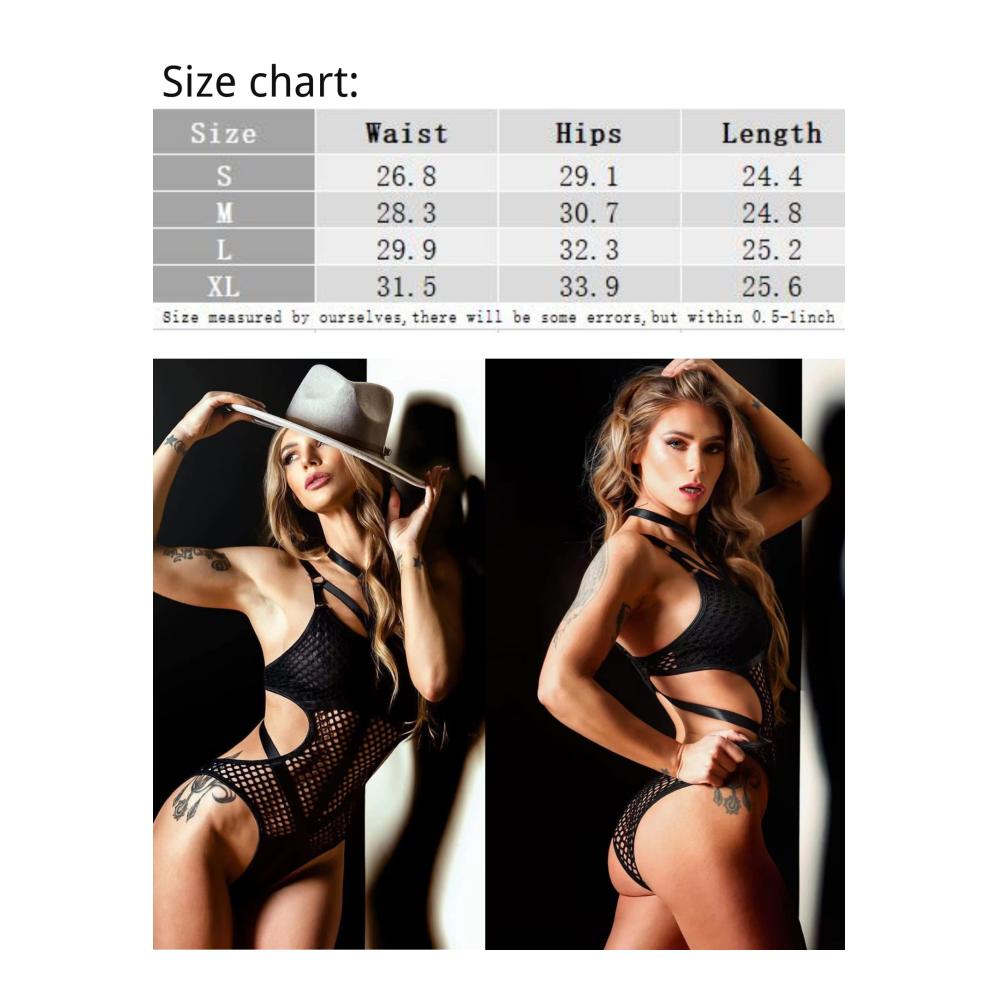 Durchsichtiger Mesh-Bodysuit Verführerische Damen Dessous & Einteiler Sexy Badeanzug für Frauen