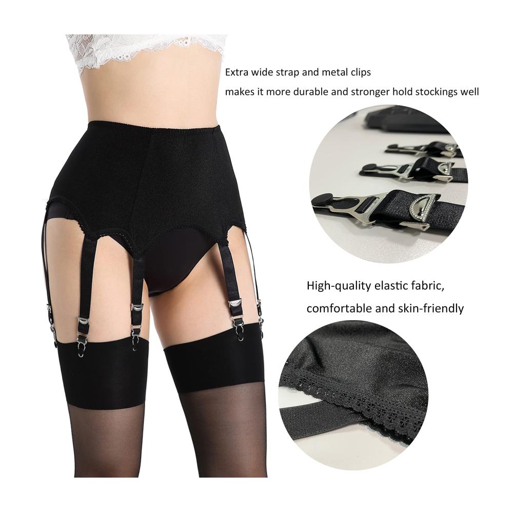 Strapsgürtel Set für Damen – Verführerische Oberschenkel Strumpfgürtel mit Strumpfhaltern für Dessous und Strümpfe
