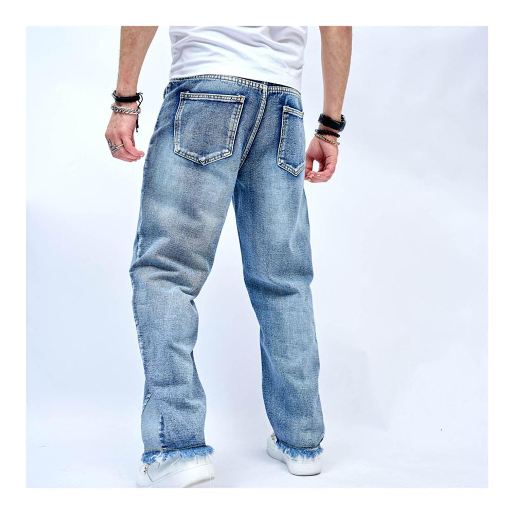 Retro-Freizeitjeans für Herren Trendige Lockere Hosen mit Weitem Bein - Stilvolle Arbeitsjeans für die moderne High Street