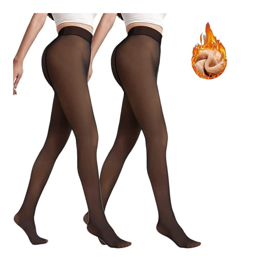 Damen Fleece Thermostrumpfhosen - Warme Gefütterte Strumpfhosen für kalte Tage