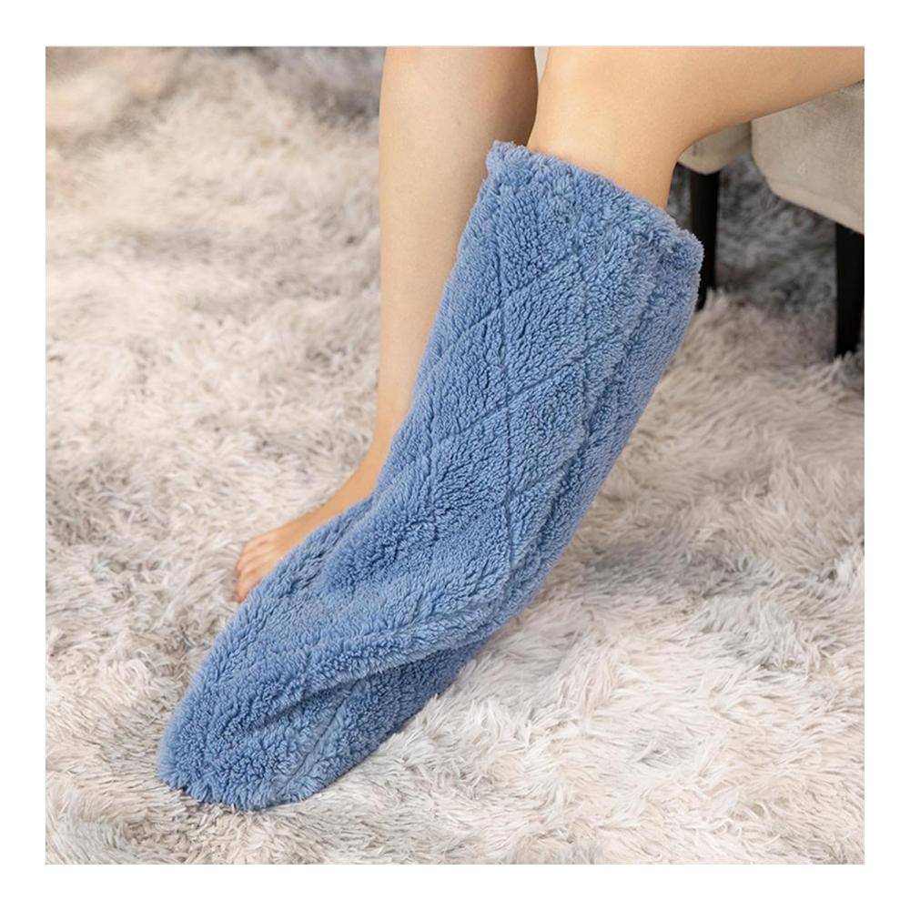 Damen Kniestrümpfe Lange Overknee-Slipper-Socken aus Warmem Korallen-Fleece für Heimgebrauch und Cosplay