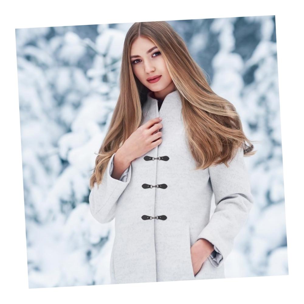 Broschen & Anstecknadeln Set 24 Paare Schnalle für Bekleidungszubehör Pulloververschlüsse Strickjackenhalter-Clip Cardigan-Verschluss – Hochwertige Western-Accessoires aus Leder und Metallknopf für Frauen ideal für Schals und modische Cardigans