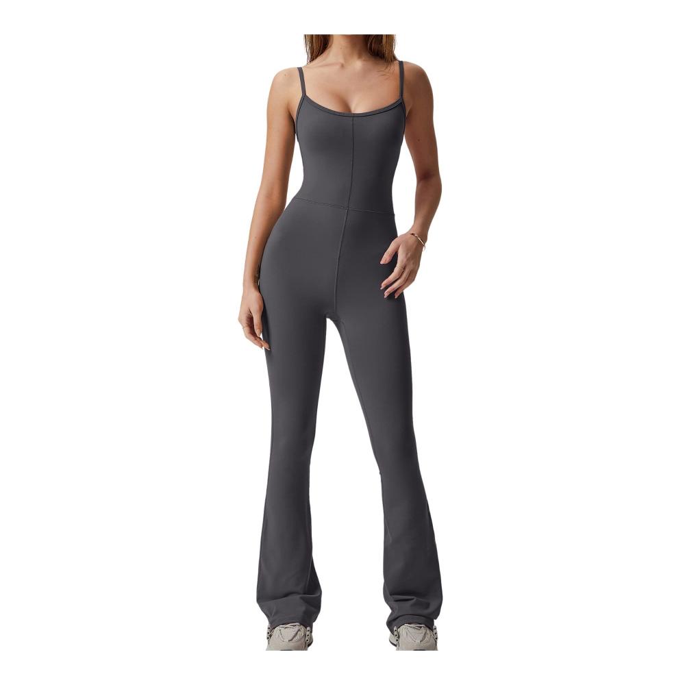 Damen Jumpsuit Spaghetti-Träger Bodycon Schnitt Voll Länge - Stilvoller Einteiler für Frauen