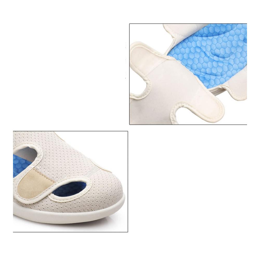 Diabetiker-Hausschuhe für Herren | Atmungsaktive Fußschwellschuhe mit Klettverschluss | Bequeme Unisex-Schuhe für Senioren | Leichtes An- und Ausziehen | Blau Größe 52