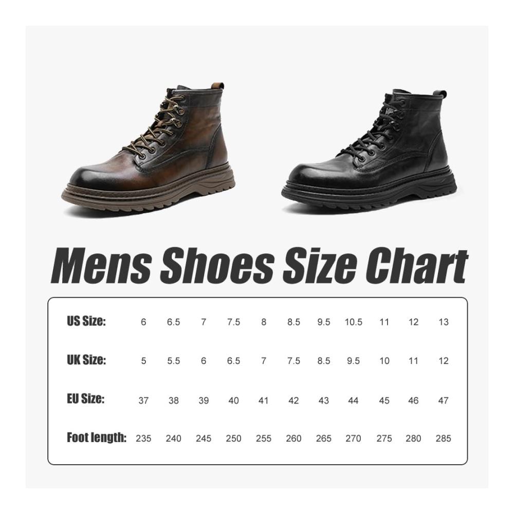 DESAI Herren Stiefeletten - Gefütterte Winterschuhe aus Leder mit Gummisohle Atmungsaktiv und Formell für Business – Schwarz/Braun
