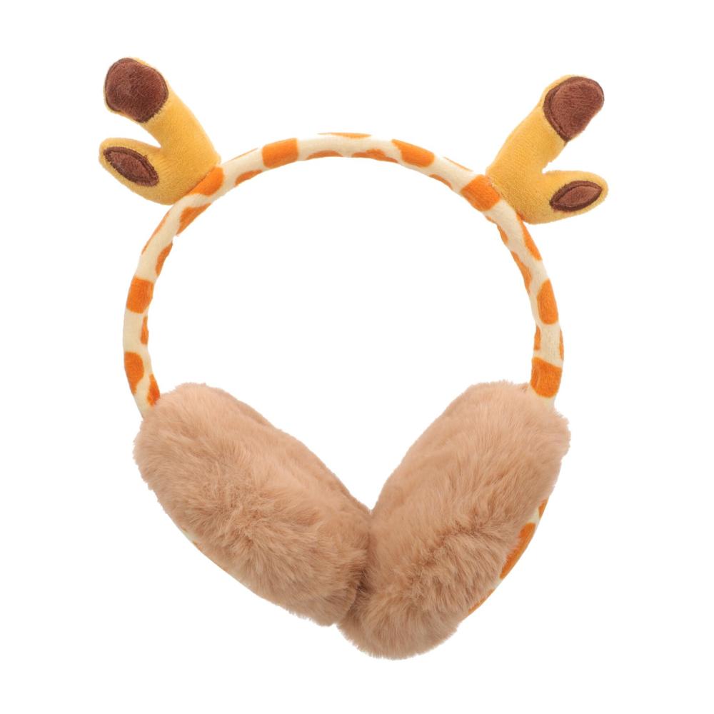 Winter-Ohrenschützer Damen Niedliche Giraffe Design mit Kunstfell Faltbarer Plüsch-Stirnband für Kaltes Wetter