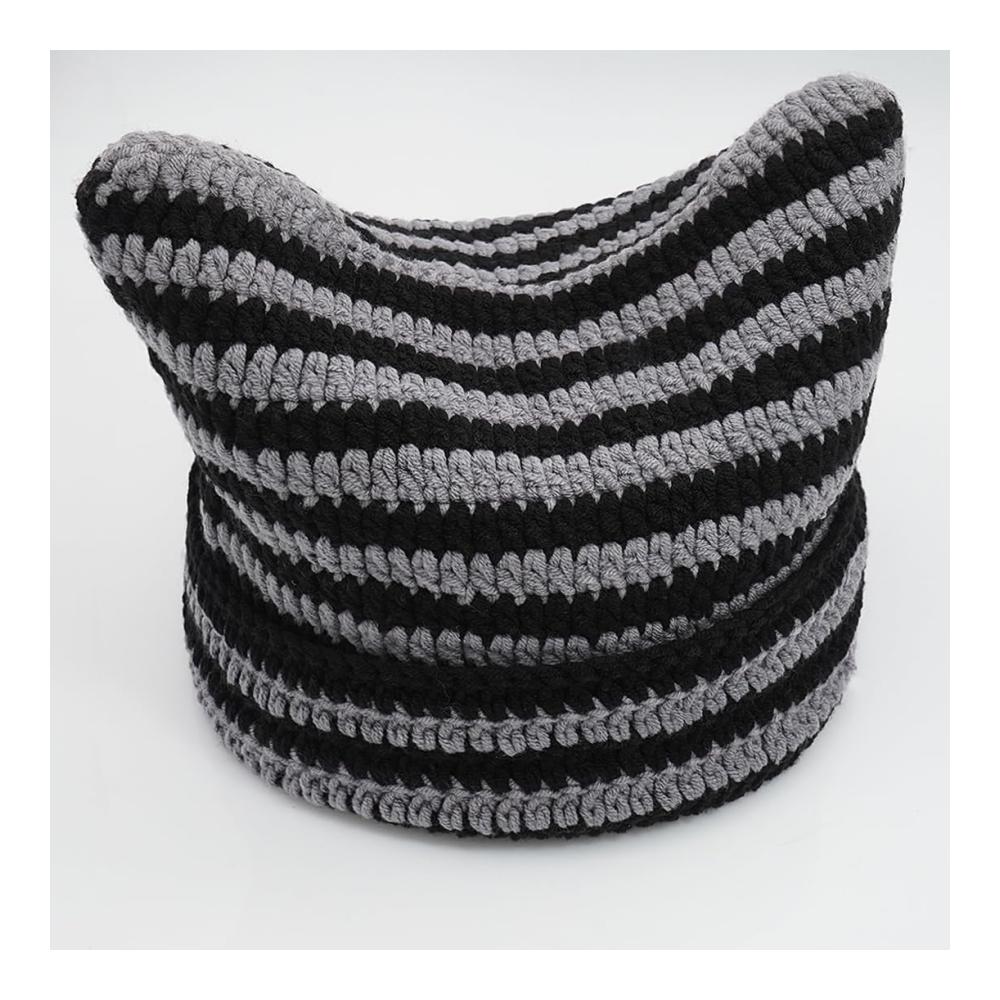 Katzenohr Strickmützen für Frauen - Vintage Beanie mit Grunge Flair und Slouchy Stil