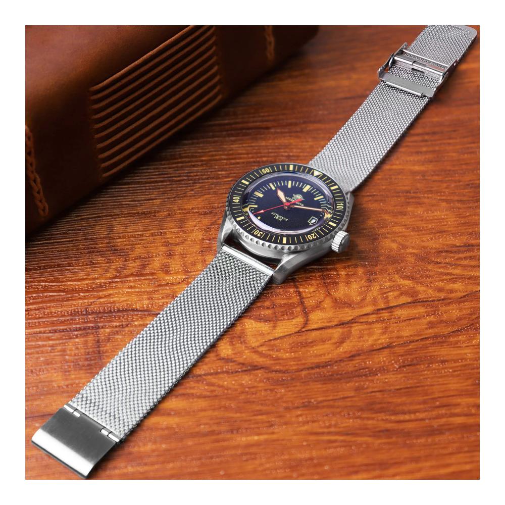 ADDIESDIVE Herren-Automatikuhr Wasserdichte Armbanduhr mit Saphirglas Edelstahl Keramik - Stilvolle Analoguhr für Männer