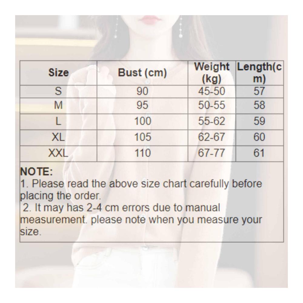 100% Cashmere Womens Cardigan Button-Front Long Sleeve Soft & Warm Knit Sweater