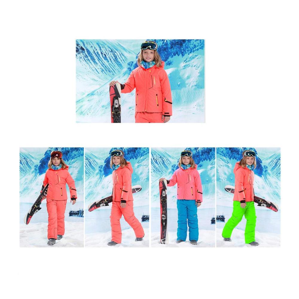 Kinder Skianzug Mädchen Wasserdicht Winddicht Atmungsaktiv Warm Outdoor Skiwear 8-14 Jahre