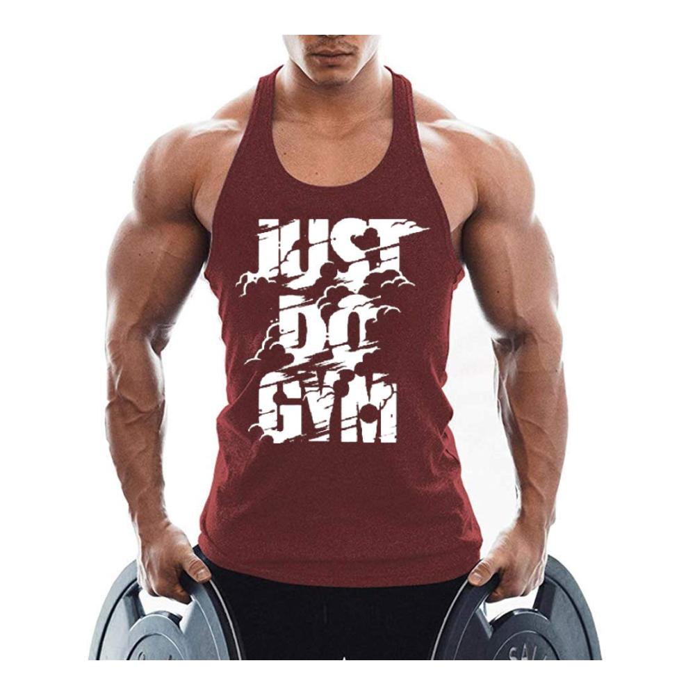 Just Do Fitness Tanktop für Herren – Ärmelloses Muskelshirt für das Gym mit Stringer-Design