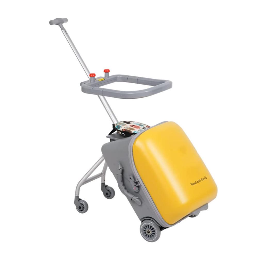 Kindergepäck Faltbarer Mitfahrkoffer mit Kindersitz-Design für bequemes Air Boarding