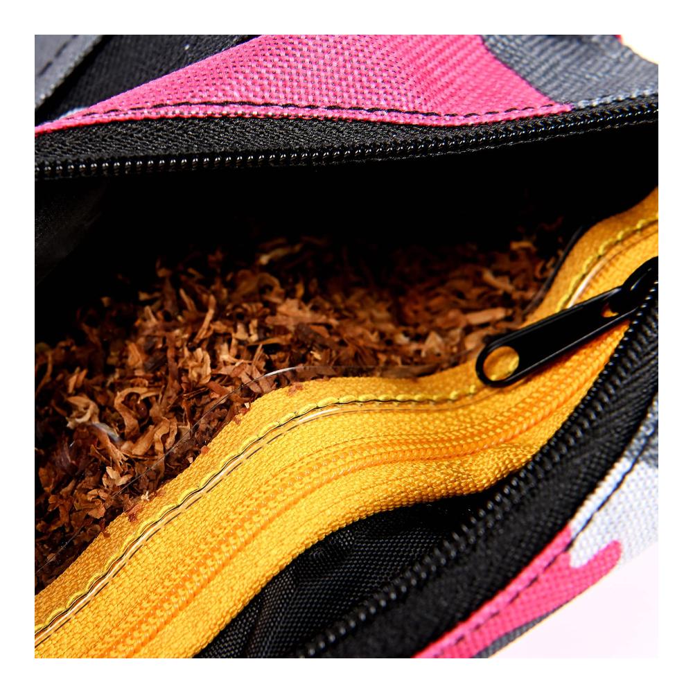 Tabaktasche für Damen Stilvolles Zigarettenetui & Tabakbeutel mit Fächern für 30/50g Tabak Drehertasche inklusive Platz für Filter Blättchen und Feuerzeug