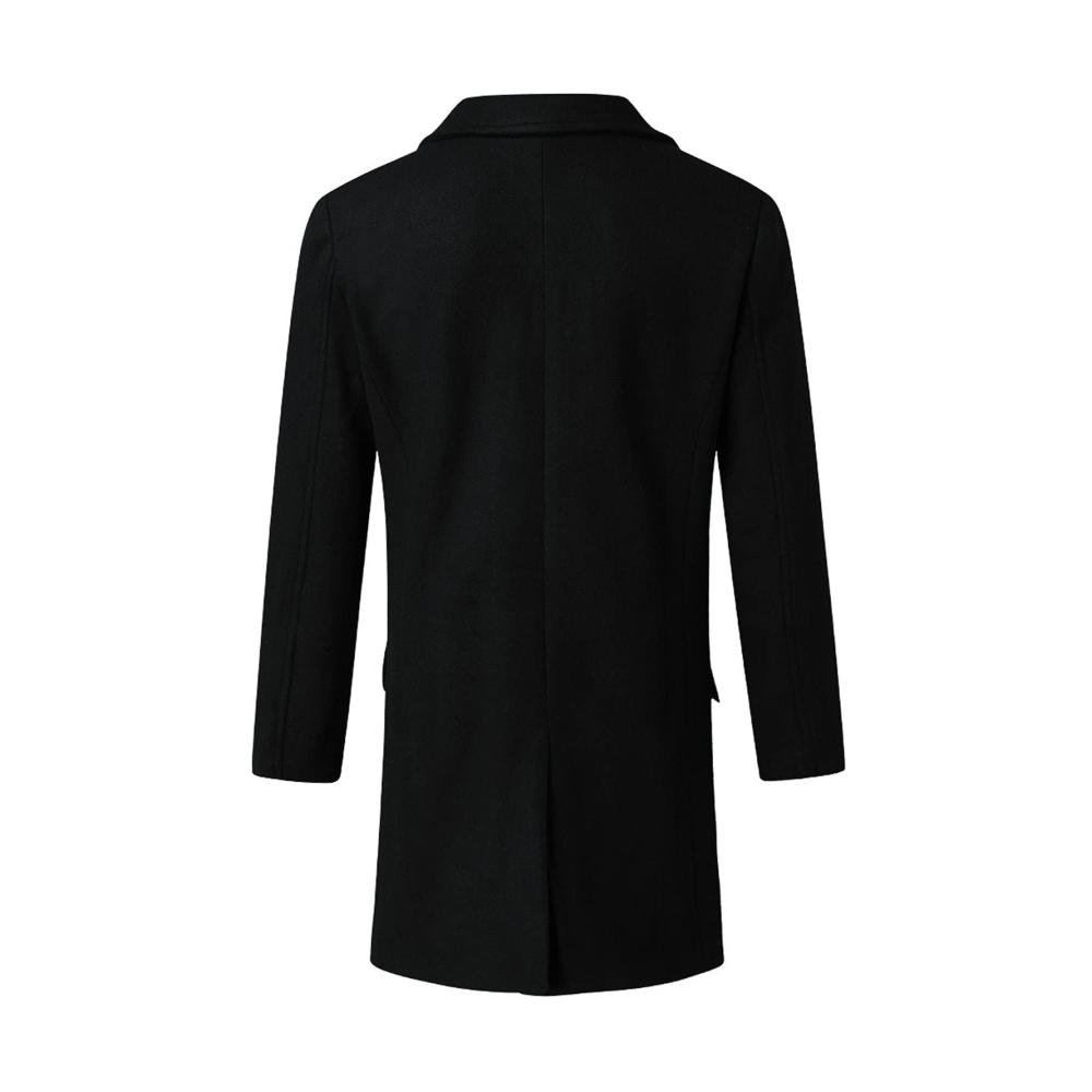 Herren Wintermantel - Wollmantel Lang mit Schnalle Slim Fit Dufflecoat für Business und Casual Winddichter Trenchcoat Warme Übergangsjacke
