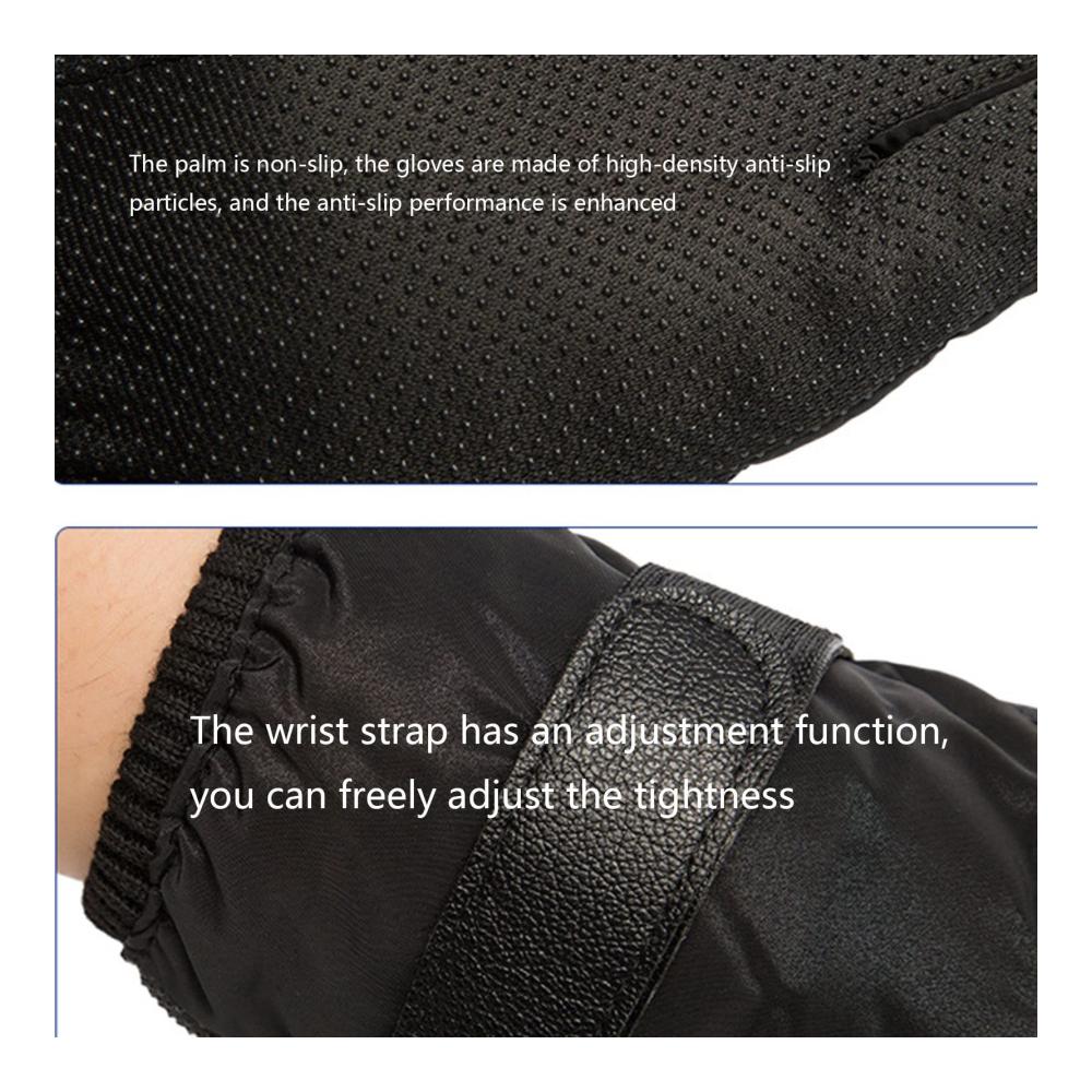 Winter-Handschuhe für Herren Daunen-Baumwollhandschuhe Warme Ski- und Outdoor-Sporthandschuhe Wind- und Kälteschutz Fahrradhandschuhe (A-02 Einheitsgröße