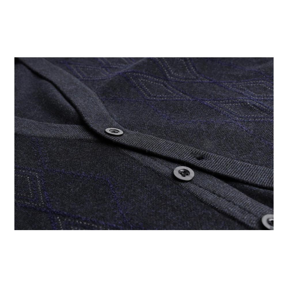 Herren Strickjacke Herbst Winter - Klassisch Warme V-Feinstrick Cardigan mit Taschen & Knöpfen