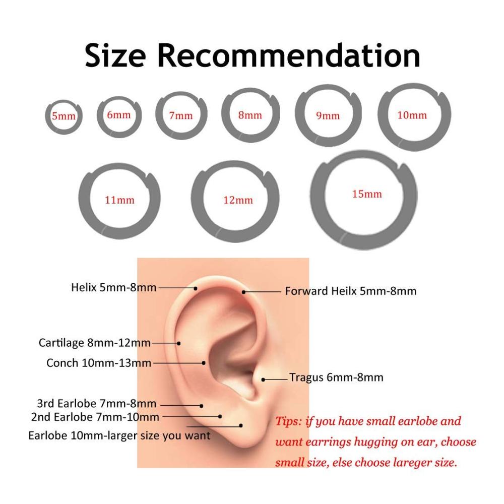 925 Silber Mini Creolen 5mm mit Zirkonia - Perfekt für Knorpel- und Helixpiercings
