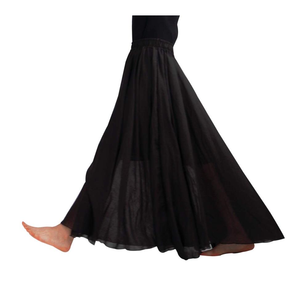 Maxirock aus Baumwolle und Leinen | Boho Sommerrock mit Doppelschicht und elastischer Taille | Faltenrock für Frauen | Einfarbiger langer Rock | Trendiger bequemer Style