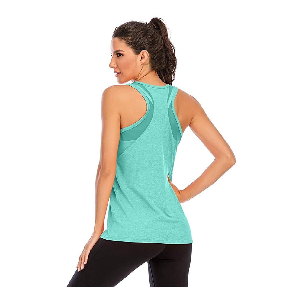 Damen Mesh Tanktops für Yoga und Fitness - Ärmelloses Sportshirt für Laufen und Training