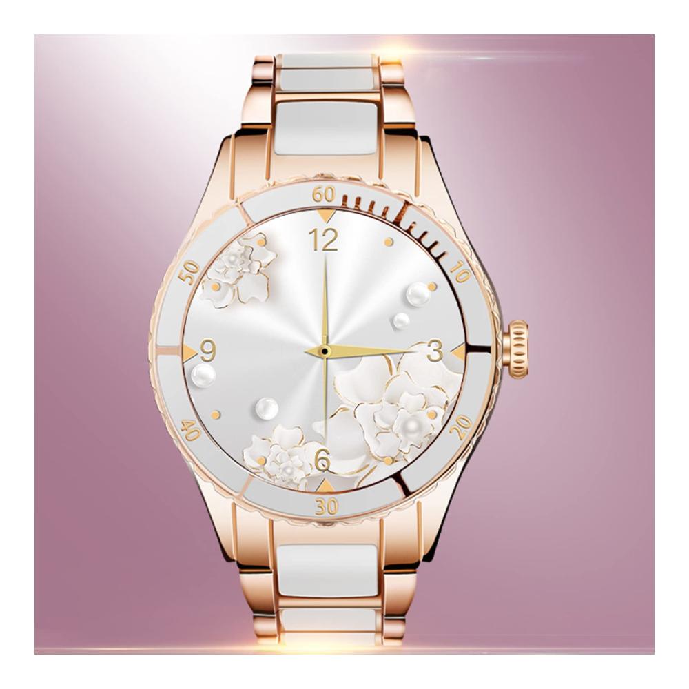Elegante Damen Smartwatch Bluetooth Anruf Musiksteuerung Fitness Tracker Aktivitätstracker Pulsuhr Stoppuhr Schlafmonitor Schrittzähler Kalorien - Fashion und Luxus vereint