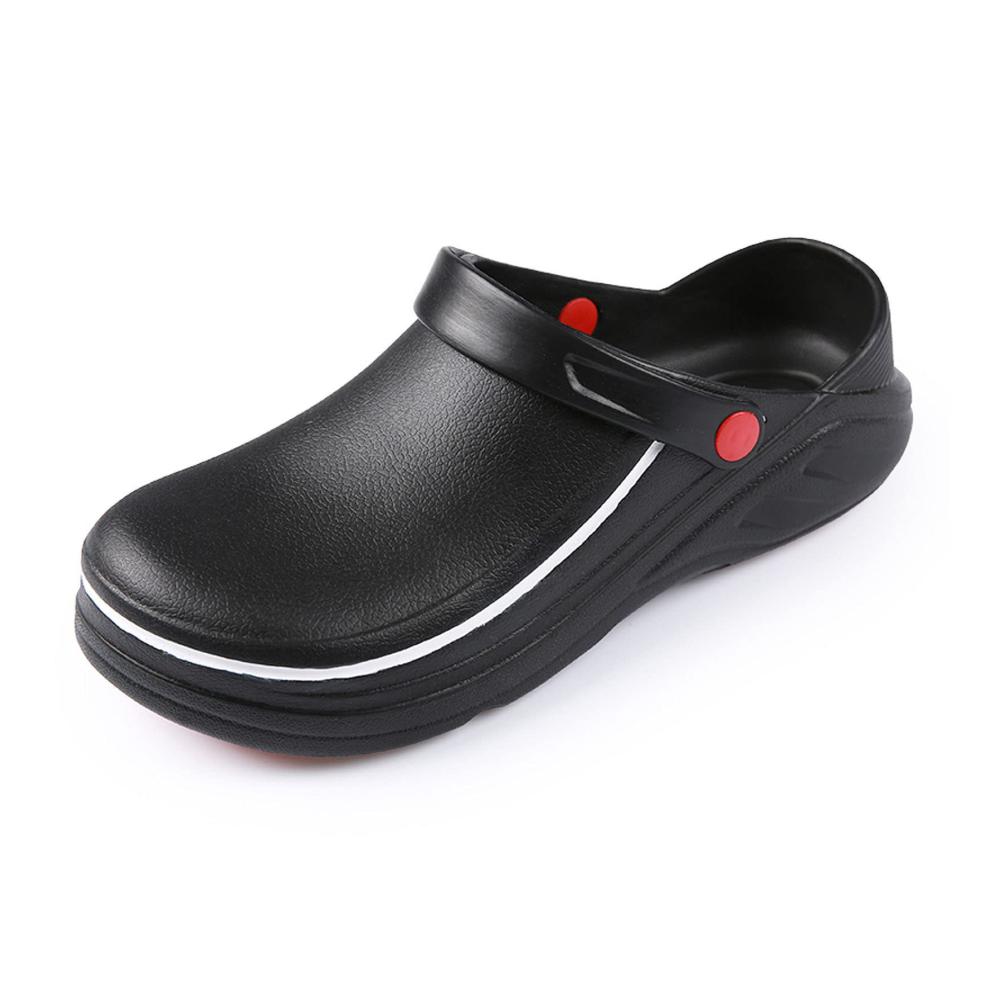 Clogs & Pantoletten Rutschfeste Kochschuhe für Herren und Damen - Wasserdichte Sicherheitsarbeitsschuhe für Chef und Arbeit - Unisex-Erwachsene Arbeitsschuhe