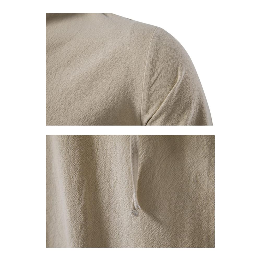 Herren Renaissance Henley Shirt mit Retro Lace-Up Details - Mittelalterliche Punk Tops