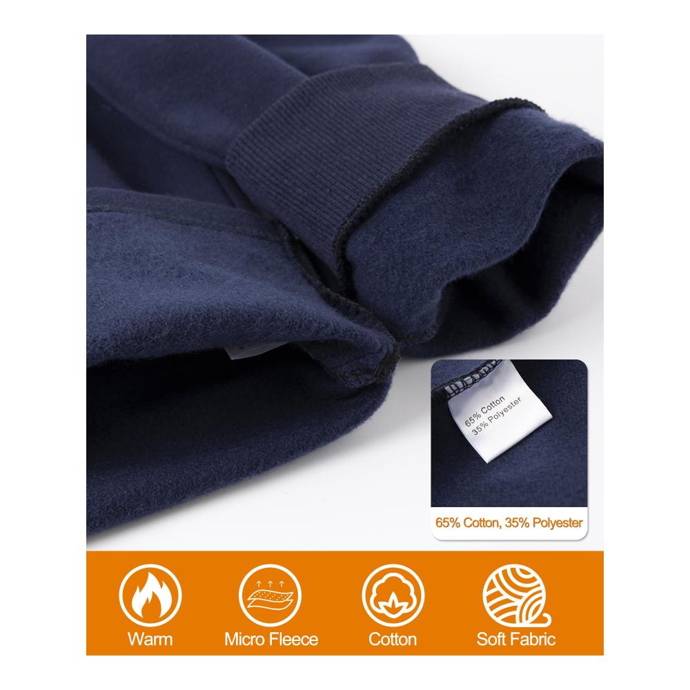 Herren Sweatshirt mit Micro Innenfleece Knopfverschluss und Baumwolle – Warmes Langarmshirt für Outdoor Herbst und Winter
