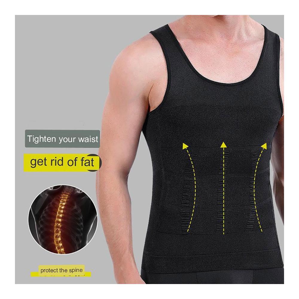 Herren Kompressions Tanktop SHAPERLUV Abs Slim Body Shaper für Sport