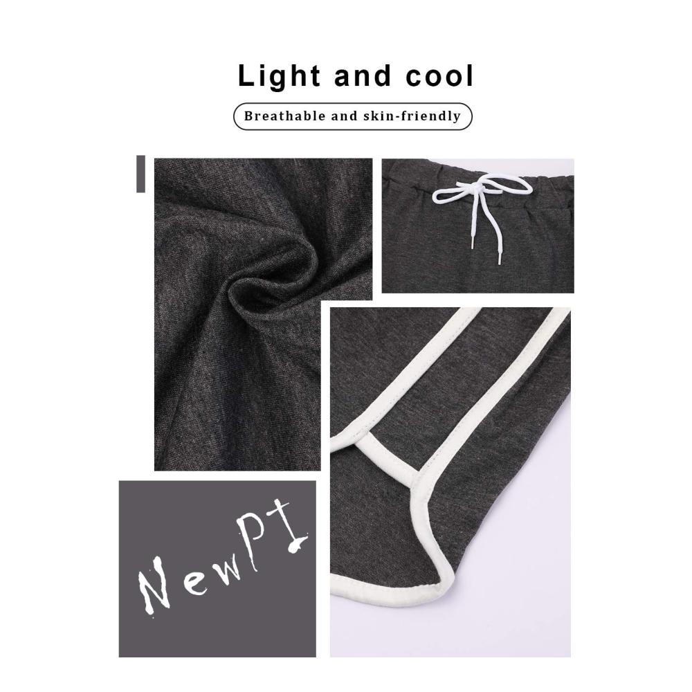 Shorts NewPI Damen Sommer Sporthose für Yoga Running Gym – Bequeme Baumwoll-Kurzhose mit elastischem Bund