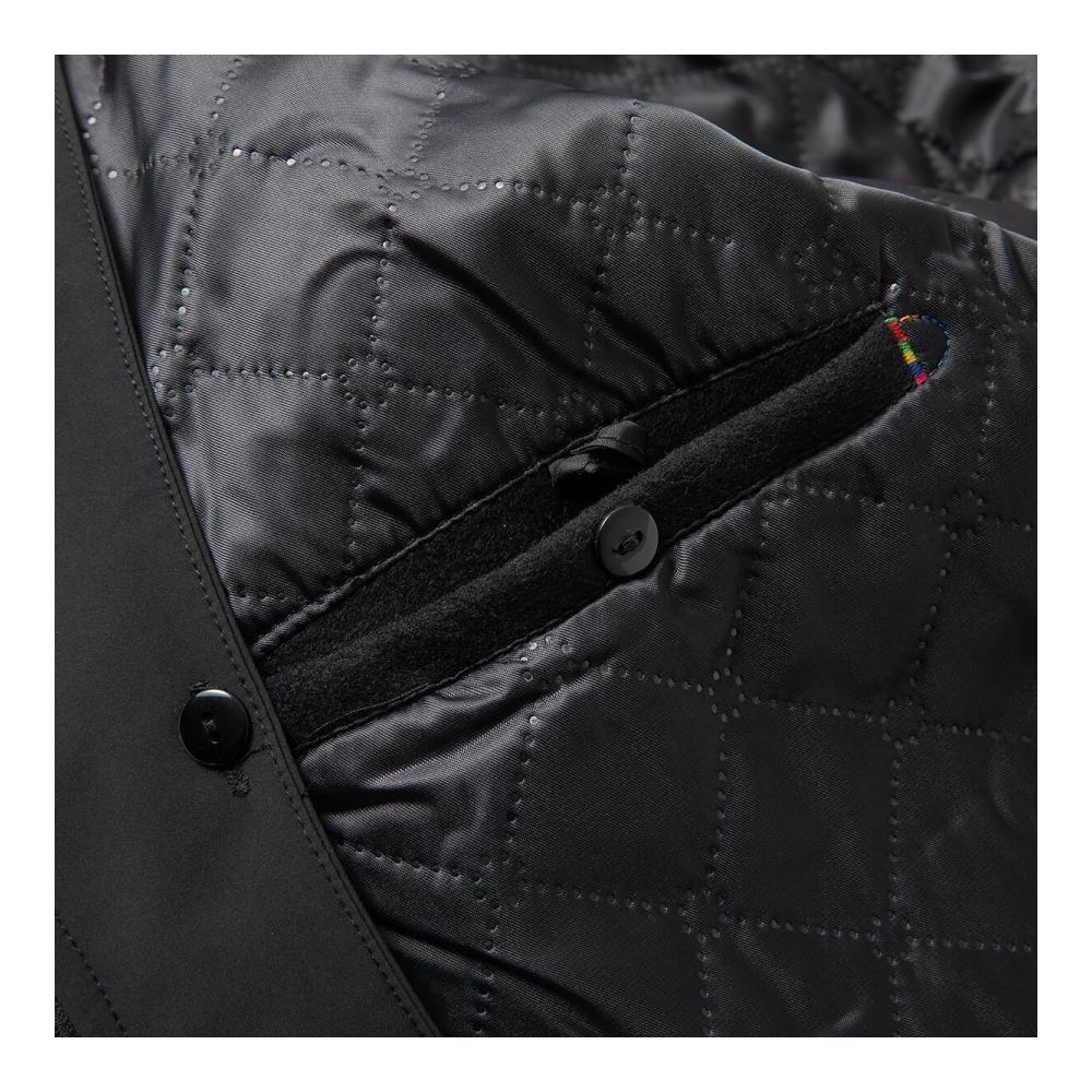 Herren Wollmantel Warmer Trenchcoat mit Abnehmbarem Windschutz