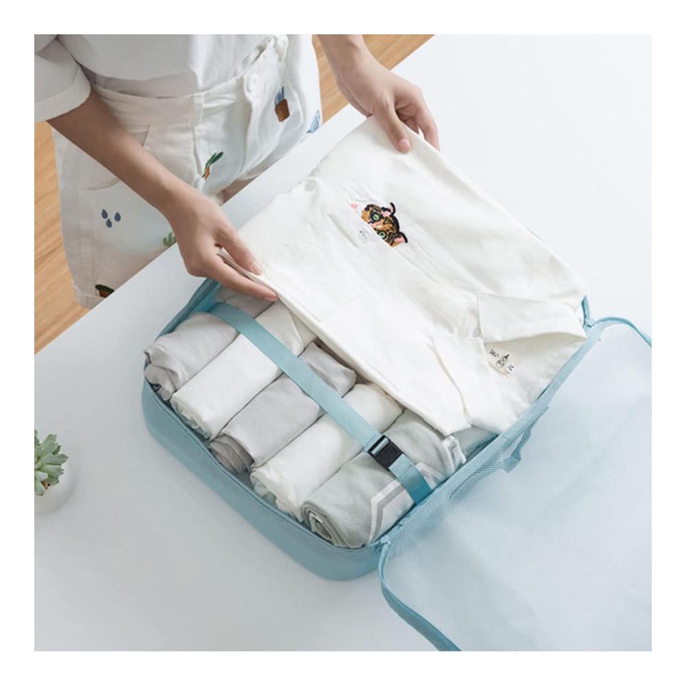 8-teiliges Kofferorganizer-Set Wasserfeste Packwürfel mit Kosmetik- und Schuhbeuteln
