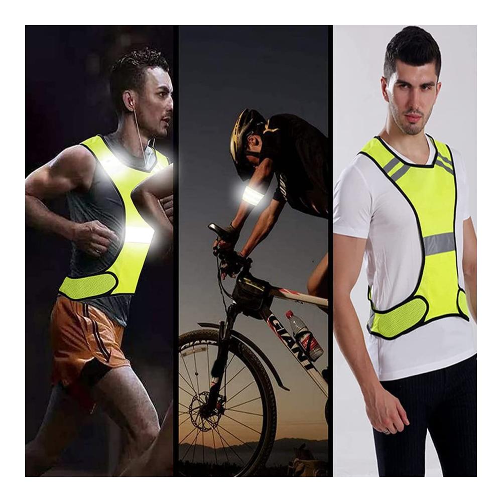 Tanktop Warnschutz Fahrradweste mit Verstellbarem Verschluss und 4 Jogging - Hochleistungs-Sicherheitsweste für optimale Sichtbarkeit