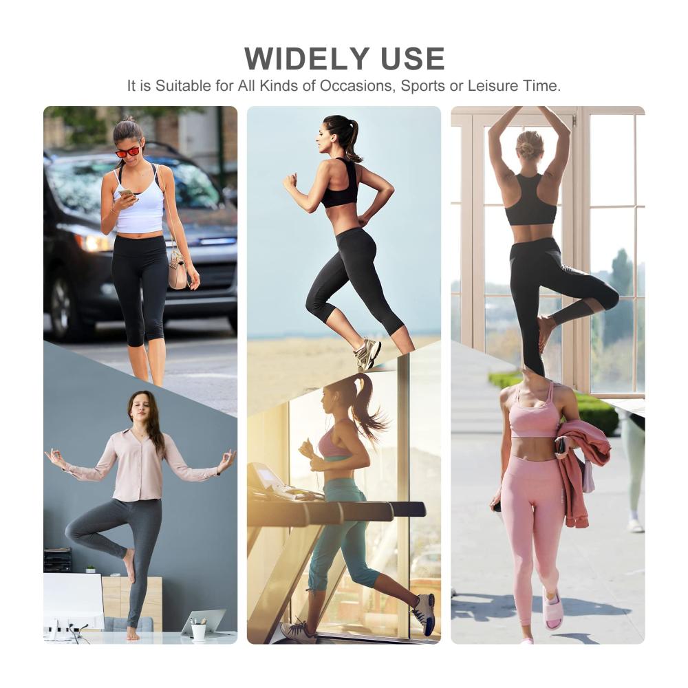 High Waist Damen Capri Leggings Blickdichte Yoga Leggins für Fitness & Workout Elastische Push-Up Sport Leggings für Yoga Jogging & Gym