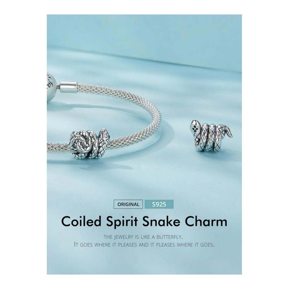 925 Sterling Silber Bead Charms für Pandora Armbänder - Schlangenperlen Charm Anhänger Schmuck Geschenk für Frauen und Mädchen