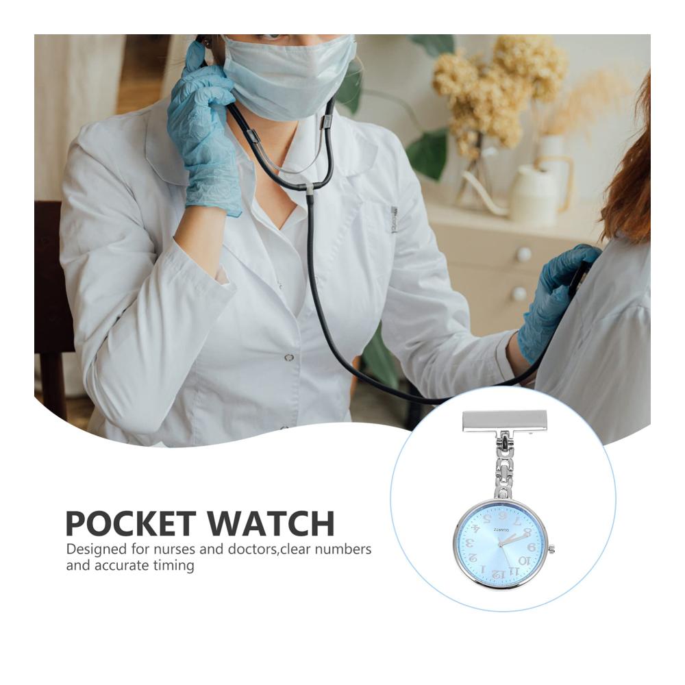 Metall Brosche Personalisierte Krankenschwesteruhr - Quarz Schwesternuhr mit Pulsfunktion für Kinder und Damen - Perfektes Weihnachtsgeschenk für Ärzte und Krankenschwestern
