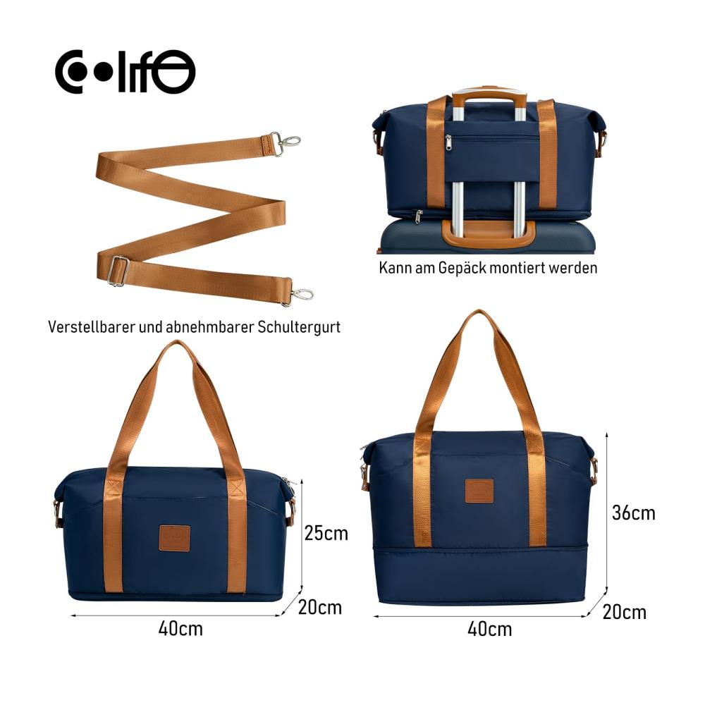 Handgepäck Kabinentasche 45x36x20cm Easyjet Airlines Freigepäck Wasserfest 25L Blau - Ideale Sporttasche und Reisetasche für Damen