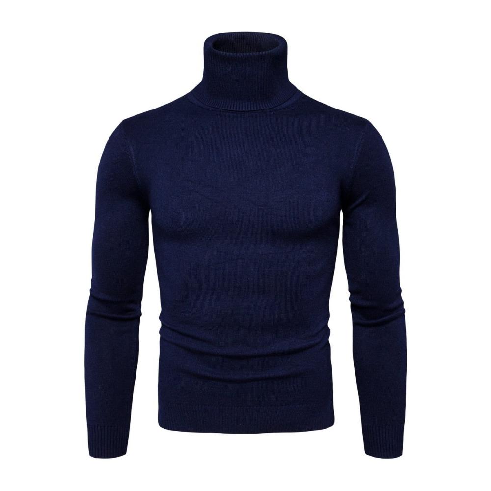 Herren Strickpullover mit Stehkragen - Slim Fit Turtleneck Sweater für Wärme und Stil
