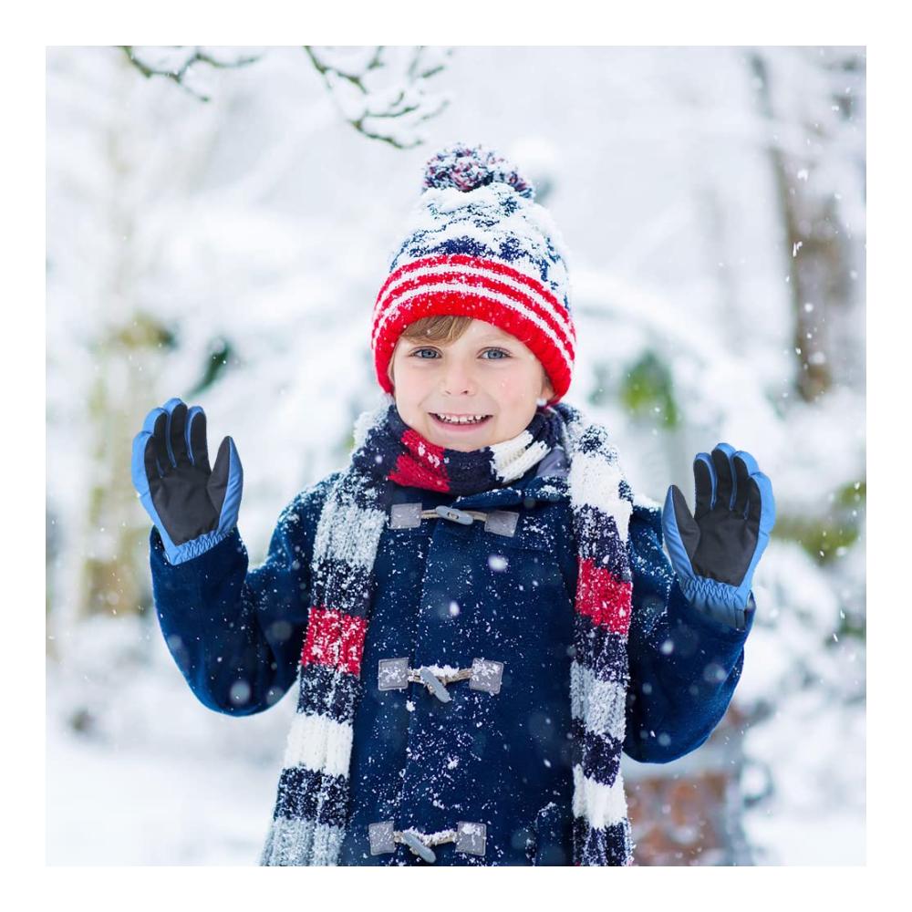 Kinder Skihandschuhe für Winter | Wasserdichte Schneehandschuhe Jungen Mädchen 4-6 Jahre | Fleece Fingerwarm & Winddicht | Outdoor Sport & Snowboarden | 1 Paar