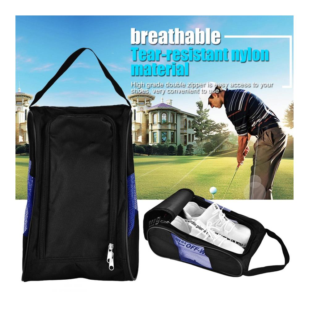 Golfschuh Tasche mit Belüftung – Tragbare Atmungsaktive Aufbewahrungstasche für Sportschuhe (2 Farben