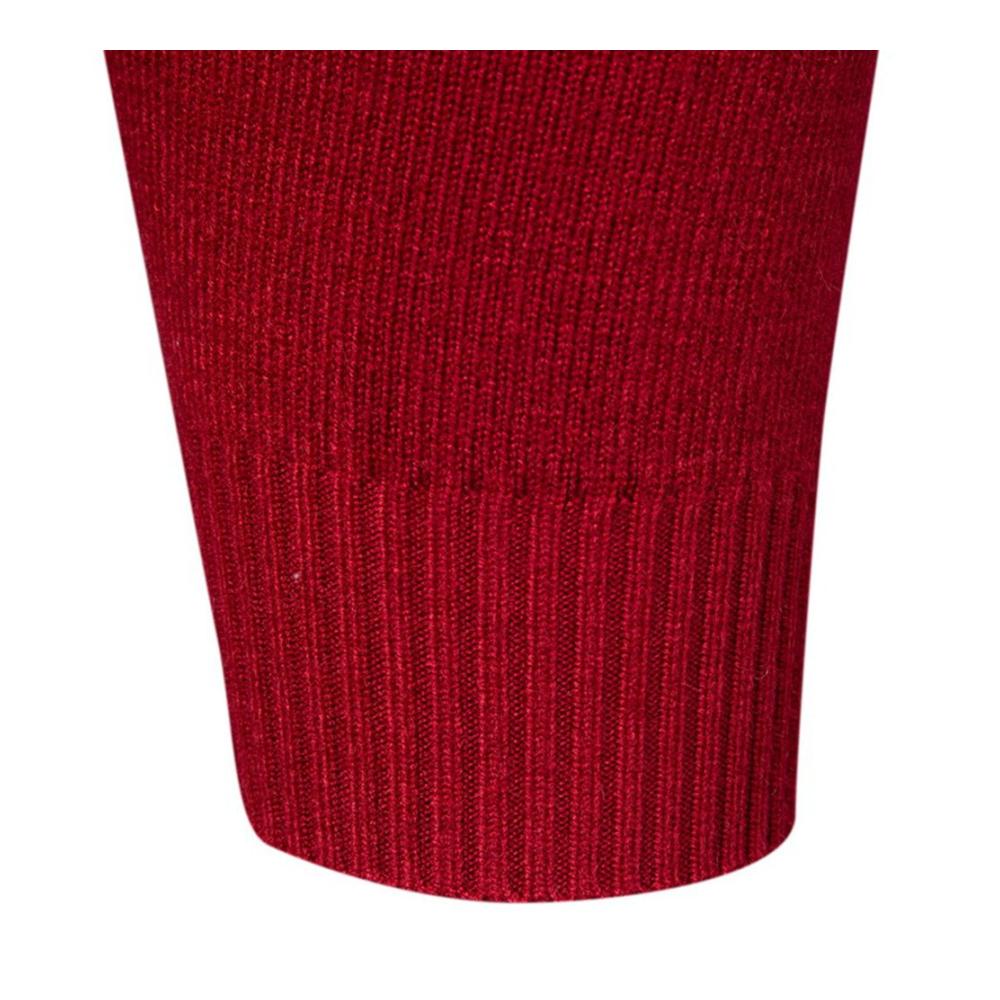 Herren Feinstrick Rollkragenpullover - Slim Fit Langarm Pullover mit Grobstrick Details