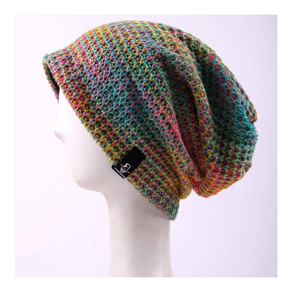 Damen Strickmütze Slouch Beanie - Trendige Baskenmütze für Winter und Sommer Lang und Baggy - Modische Skullcap Hüte B08w