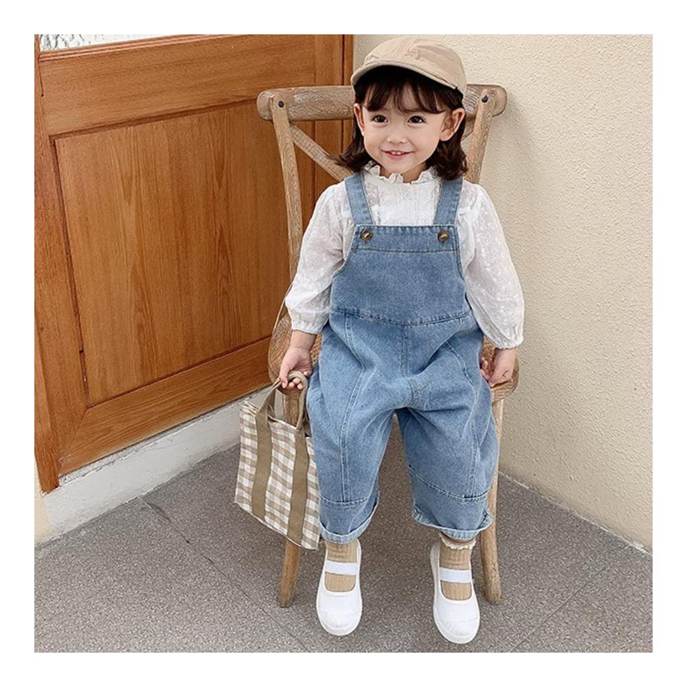 Baby Mädchen Latzhose Overall aus Baumwolle | Größen 80-120 | Jeans Hose mit Hosenträger | Kinder Overall 6-24 Monate & 3-4 Jahre | Denim Latzhosen für stylische Kleinen