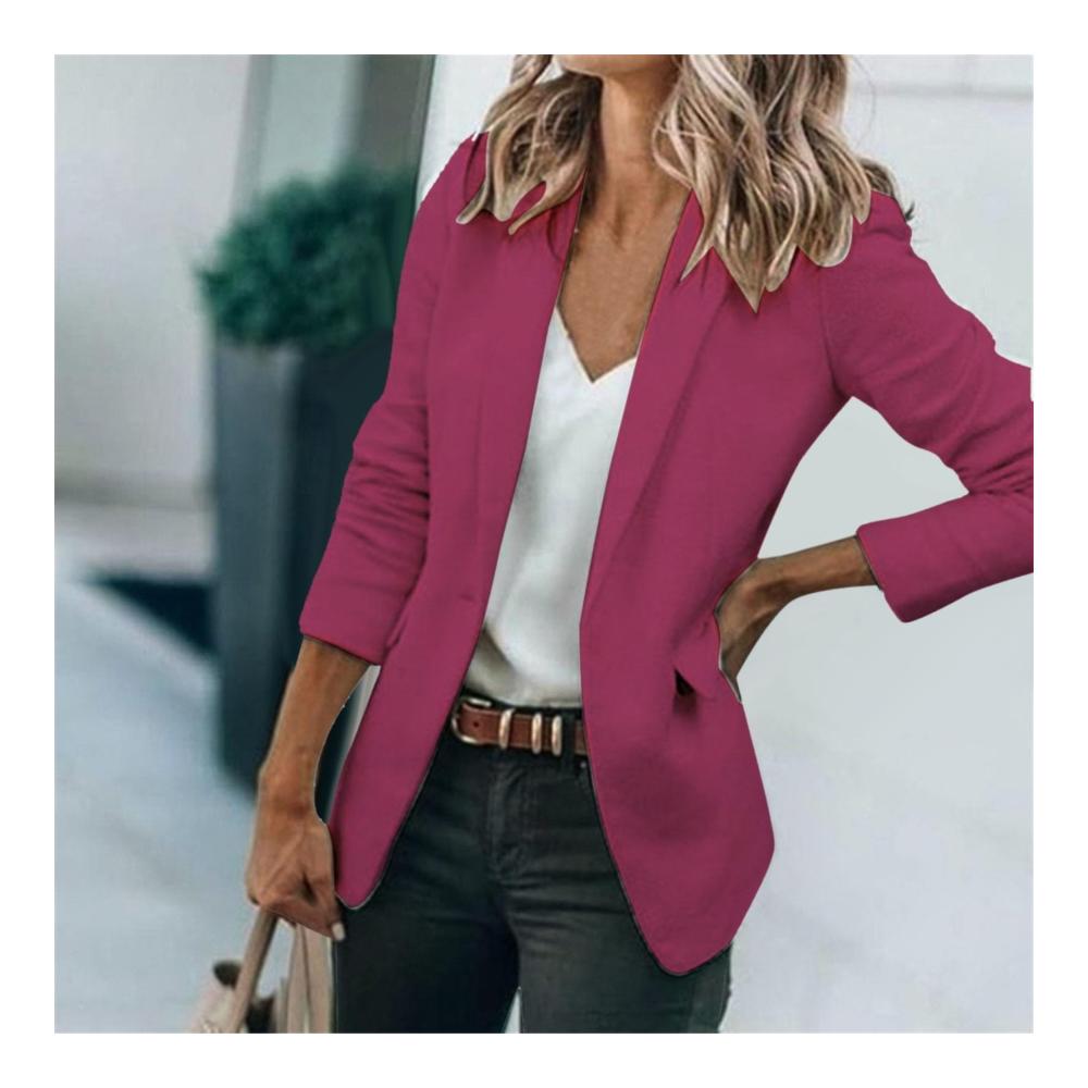 Damen Winteranzug Eleganter Langarm-Blazer mit weißem Design - Schlanker Hosenanzug inklusive Hose