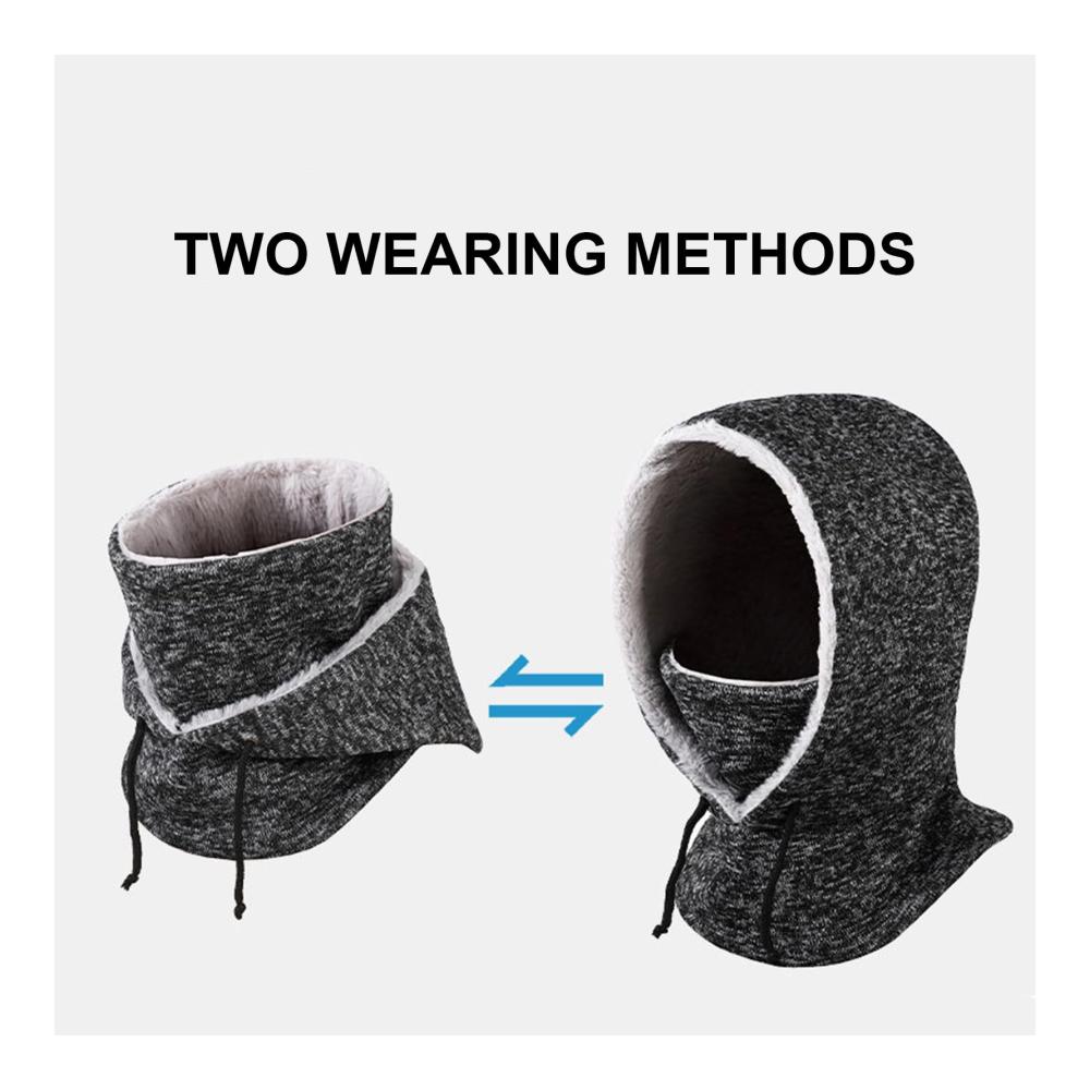 Winddichte Sturmhaube mit Fleece-Futter für Herbst und Winter | Vollgesichtsschutz für Outdoor-Aktivitäten Skifahren und Reiten | Verstellbarer Kordelzug | Kälteschutz-Kationischer Sport-Hut