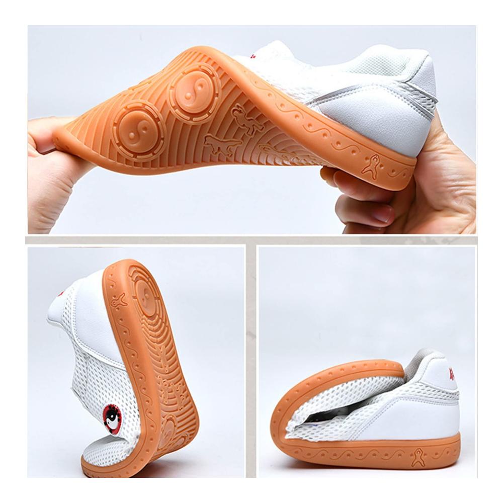 Leichte atmungsaktive Kampfsportschuhe - Ideal für Taekwondo Boxen Kung Fu & Taichi - Rutschfeste Unisex-Sport Schuhe (Schwarz Größe 44 EU