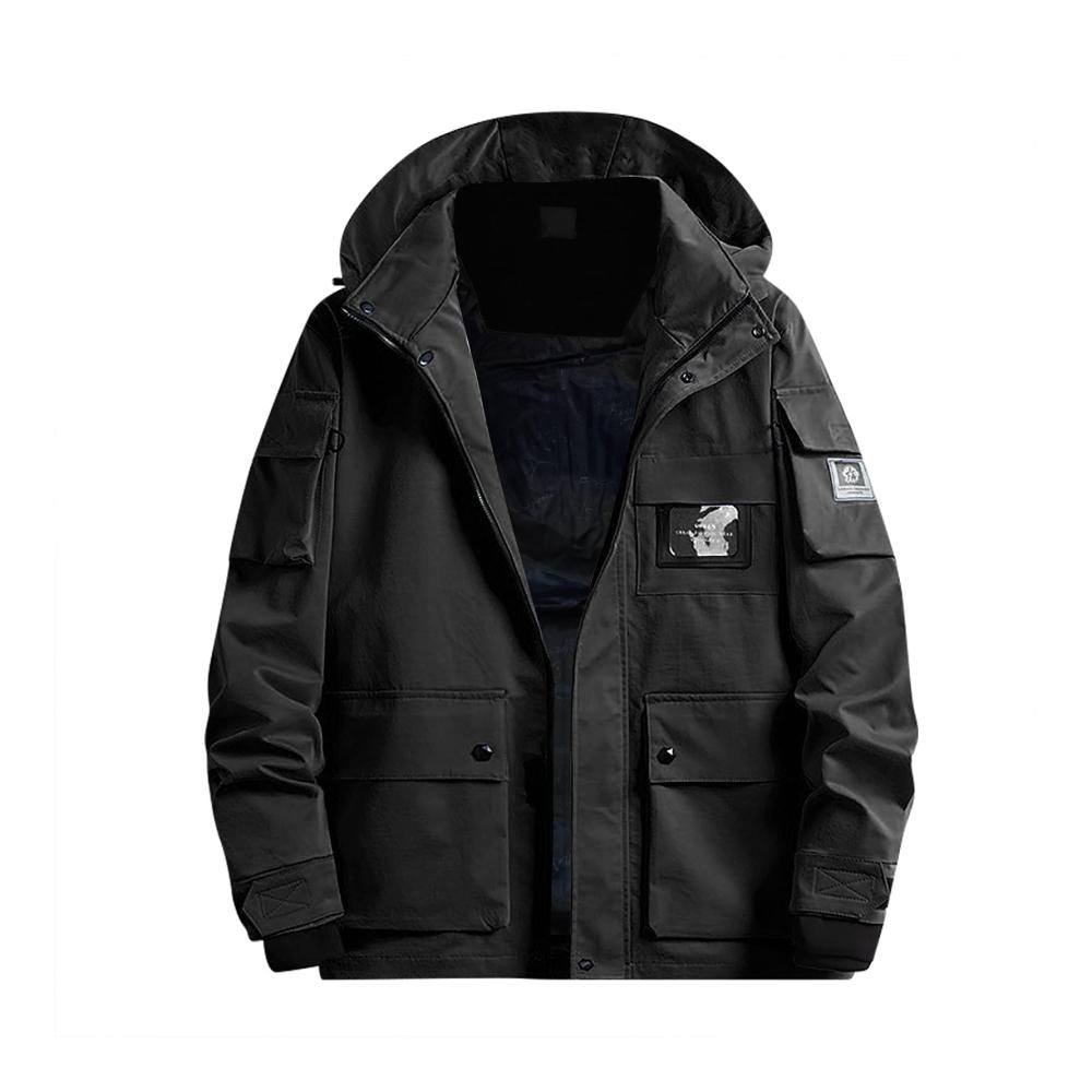 Wasserdichte Herren Regenjacke mit Atmungsaktivität und Kapuze - Komfortabler Zip-Up Hoodie